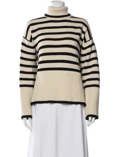 Pre-owned Totême Wool Striped Sweater In Neutral