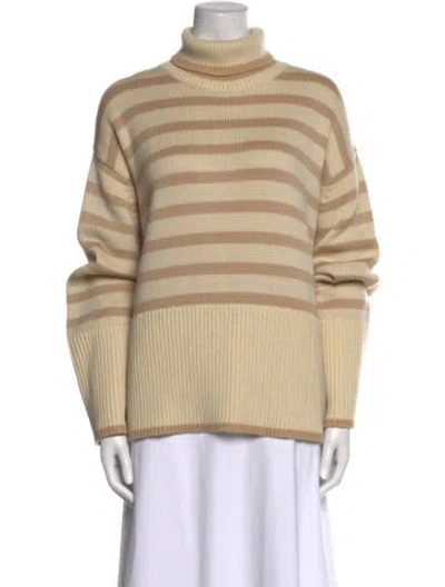 Pre-owned Totême Wool Striped Sweatshirt In Brown