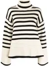 Totême Toteme Wool Striped Turtle-neck Jumper