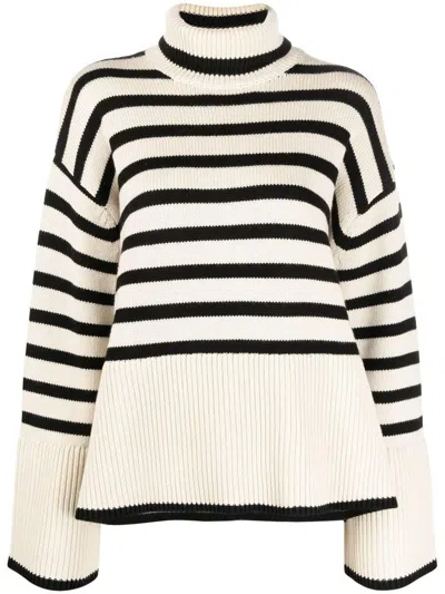 Totême Toteme Wool Striped Turtle-neck Jumper