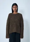 Totême Boxy Alpaca Knit Sweater In Brown