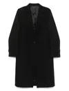 Totême Tailored Single-breasted Coat With Notched Lapels In Black