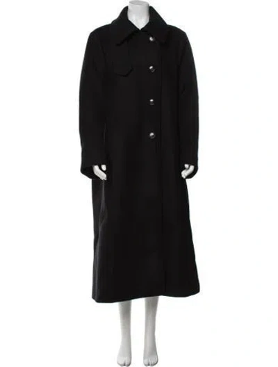 Pre-owned Totême Wool Trench Coat In Black