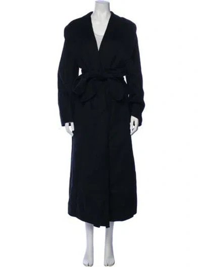 Pre-owned Totême Wool Trench Coat In Blue