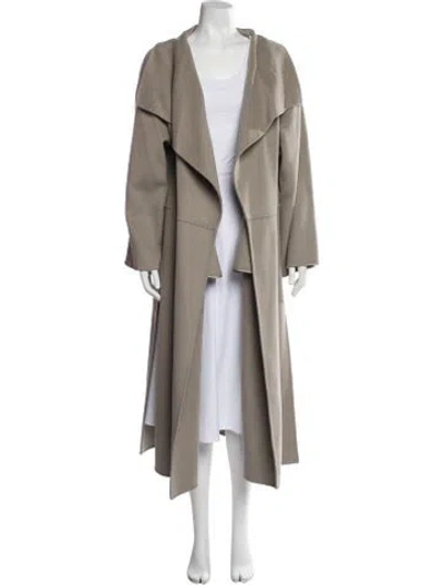Pre-owned Totême Wool Trench Coat In Gray