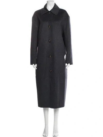 Pre-owned Totême Wool Trench Coat W/ Tags In Gray