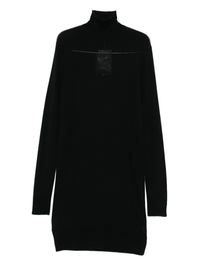 TOTÊME WOOL TURTLE-NECK MIDI DRESS