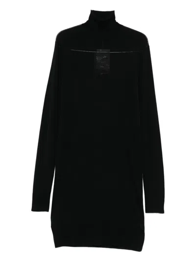 Totême Toteme Wool Turtle-neck Midi Dress In Black