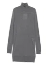 Totême Toteme Wool Turtle-neck Midi Dress In Gray