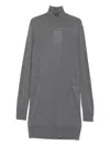Totême Toteme Wool Turtle-neck Midi Dress In Gray