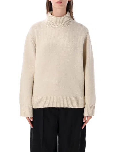 Totême Toteme Wool Turtleneck Sweater In Neutral
