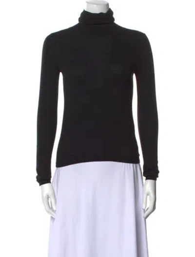 Pre-owned Totême Wool Turtleneck Sweater In Black