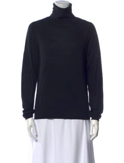 Pre-owned Totême Wool Turtleneck Sweater In Black