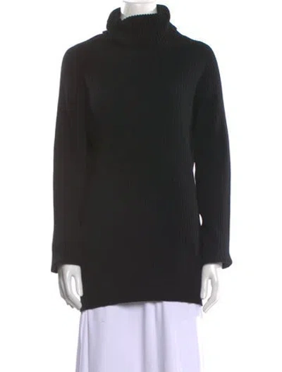 Pre-owned Totême Wool Turtleneck Sweater In Black