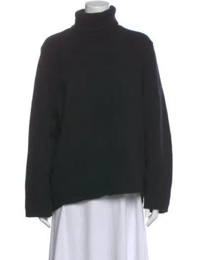 Pre-owned Totême Wool Turtleneck Sweater In Black