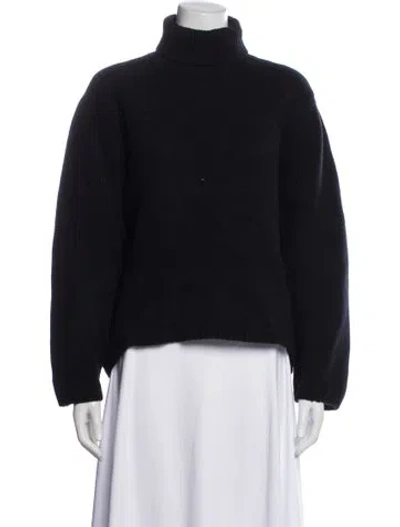 Pre-owned Totême Wool Turtleneck Sweater In Black