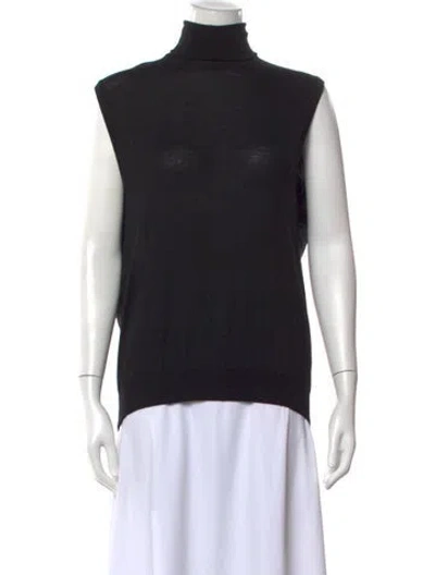 Pre-owned Totême Wool Turtleneck Sweater In Black