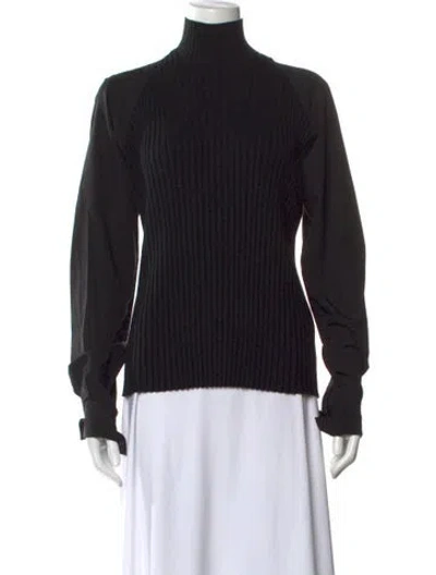 Pre-owned Totême Wool Turtleneck Sweater In Black