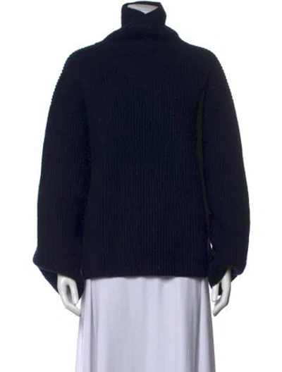 Pre-owned Totême Wool Turtleneck Sweater In Black