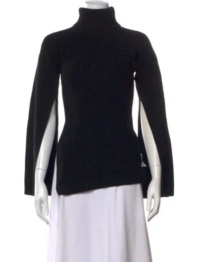 Pre-owned Totême Wool Turtleneck Sweater In Black