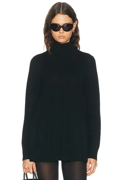 Totême Wool Turtleneck Sweater In Black