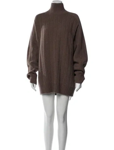 Pre-owned Totême Wool Turtleneck Sweater In Brown