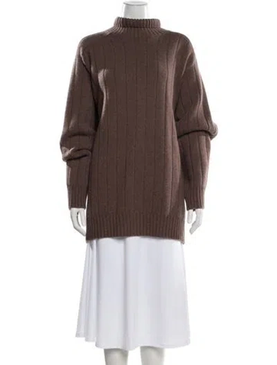Pre-owned Totême Wool Turtleneck Sweater In Brown