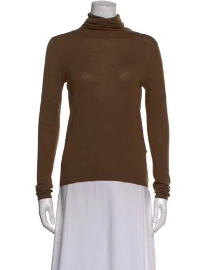 Pre-owned Totême Wool Turtleneck Sweater In Brown