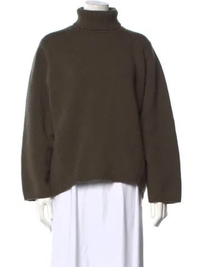 Pre-owned Totême Wool Turtleneck Sweater In Green