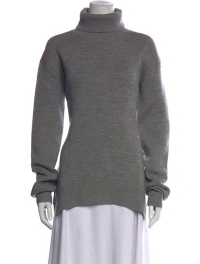 Pre-owned Totême Wool Turtleneck Sweater In Grey