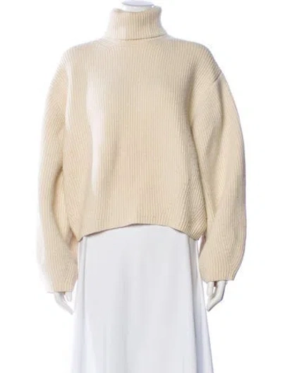 Pre-owned Totême Wool Turtleneck Sweater In Neutral