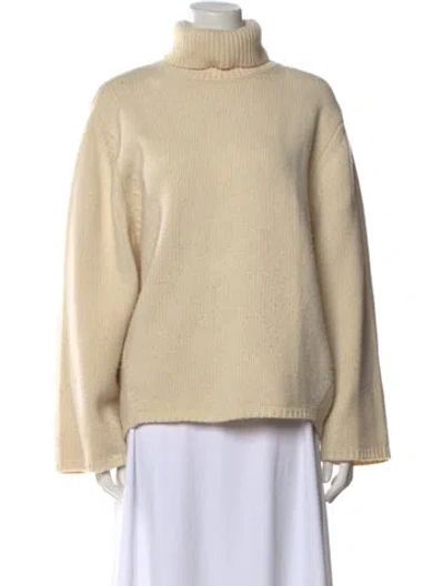 Pre-owned Totême Wool Turtleneck Sweater In Neutral