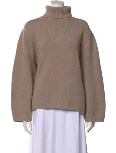 Pre-owned Totême Wool Turtleneck Sweater In Neutral