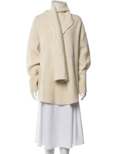 Pre-owned Totême Wool Turtleneck Sweater In Neutral