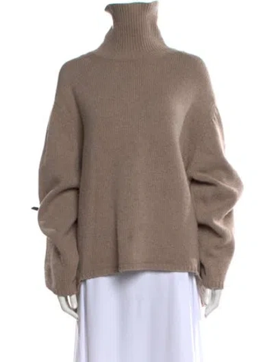 Pre-owned Totême Wool Turtleneck Sweater In Neutral