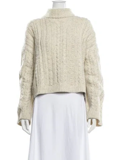 Pre-owned Totême Wool Turtleneck Sweater In Neutral