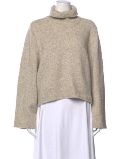 Pre-owned Totême Wool Turtleneck Sweater In Neutral