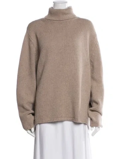 Pre-owned Totême Wool Turtleneck Sweater In Neutral