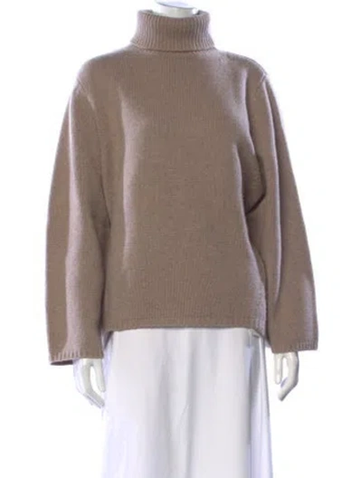 Pre-owned Totême Wool Turtleneck Sweater In Neutral