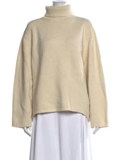 Pre-owned Totême Wool Turtleneck Sweater In Neutral