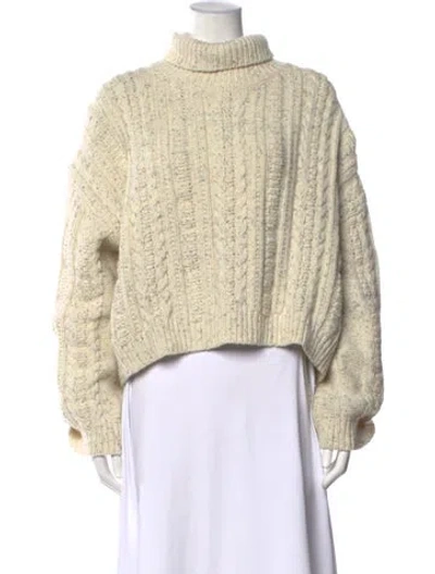 Pre-owned Totême Wool Turtleneck Sweater In Neutrals