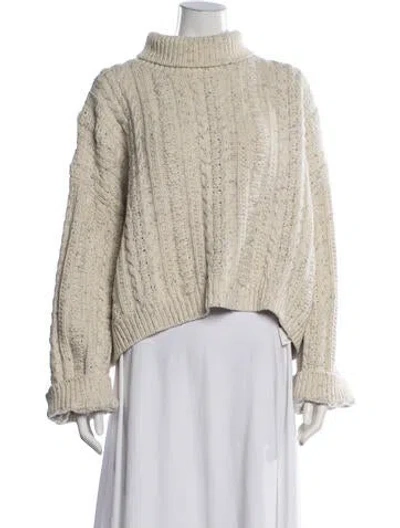 Pre-owned Totême Wool Turtleneck Sweater In Neutrals