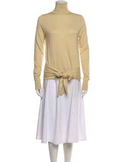 Pre-owned Totême Wool Turtleneck Sweater In Yellow