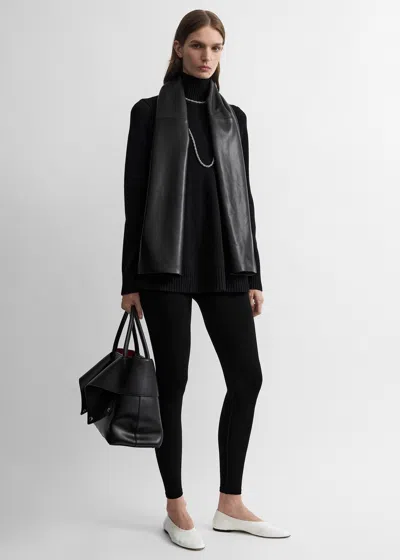 Totême Wool Turtleneck Top Black