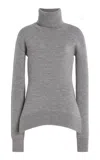 Totême Wool Turtleneck Top In Gray