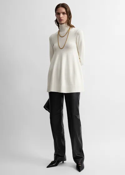 Totême Wool Turtleneck Top Milk In White