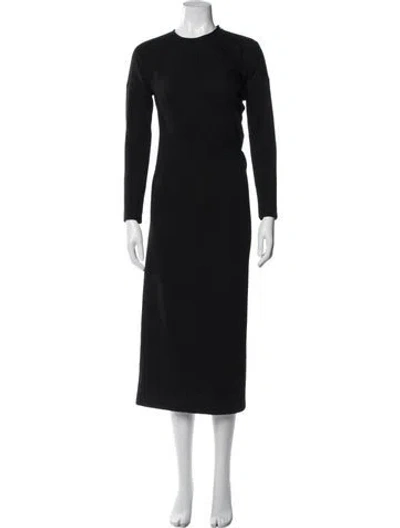 Pre-owned Totême Wool Twisted Jersey Dress Long Dress In Black