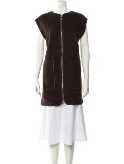 Pre-owned Totême Wool Vest In Brown