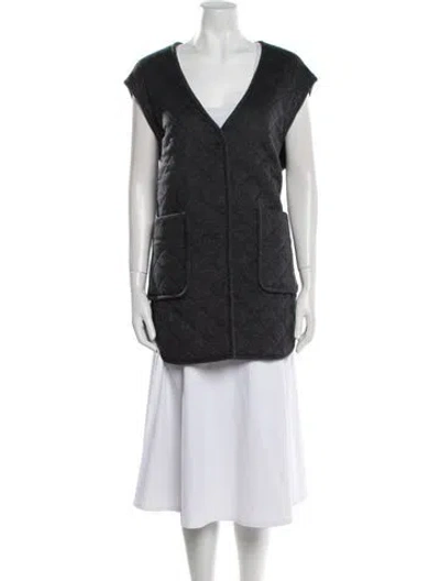 Pre-owned Totême Wool Vest In Gray