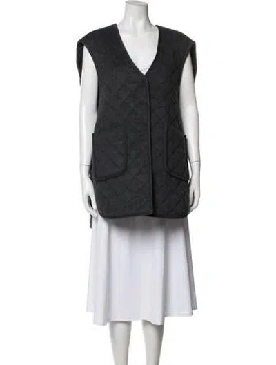 Pre-owned Totême Wool Vest In Grey